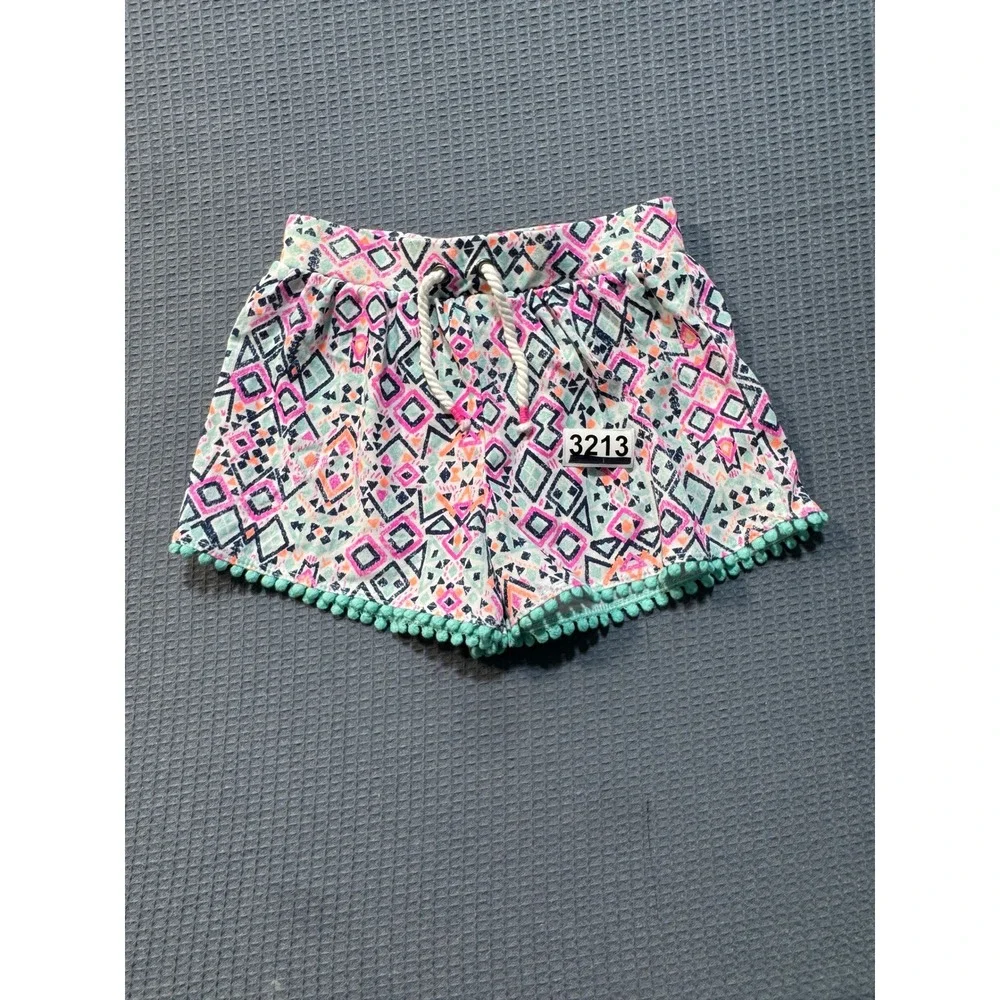 Carter's Geometric Pom Pom Trim Shorts Toddler 3T Multicolor